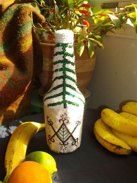 Haitian sequin bottle - Ayizan Velekete Voodoo Priestess, I Can Do Anything, Bottle Cover ...