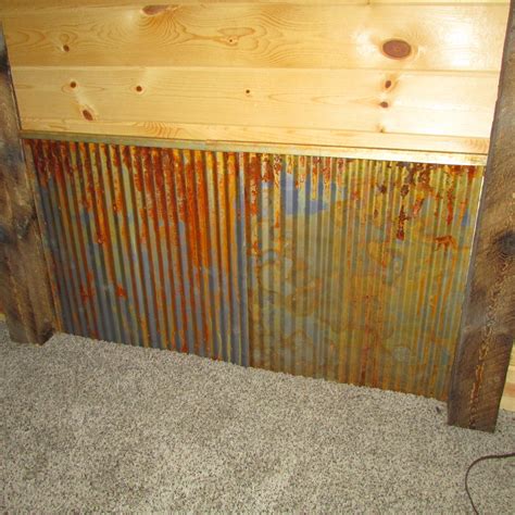 Corrugated Metal Wainscoting Wall Panels - Rusted - 36" Height ...