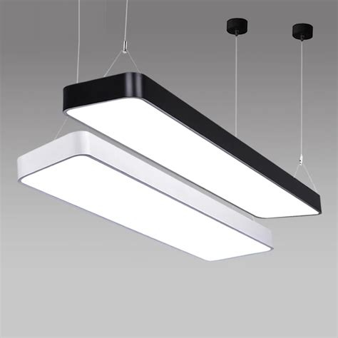 LX220 study office modern LED ceiling pendant lamp rectangle Suspended Pendant light fixtures ...