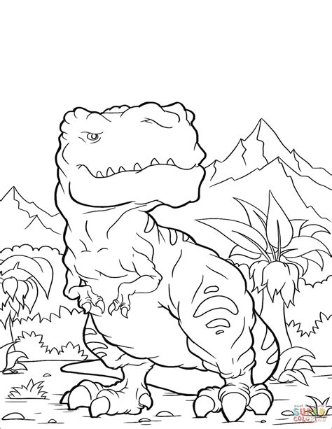 Tyrannosaurus coloring page | Free Printable Coloring Pages