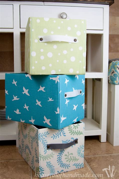 Easy DIY Fabric Storage Boxes - Houseful of Handmade