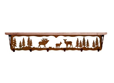 42" Elk Family Metal Wall Art - Wildlife Wall Decor