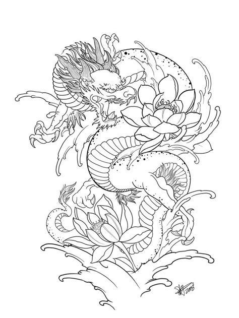 Dragon | Dragon tattoo outline, Dragon tattoo stencil, Dragon tattoo