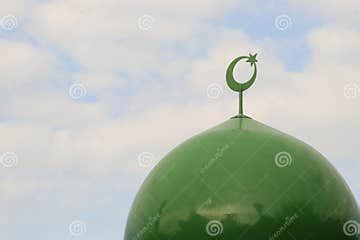Green islamic symbols stock photo. Image of crescent - 290685632