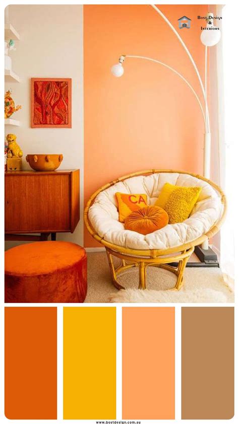 fall color palette idea for living room | Living room orange, Living room color combination ...