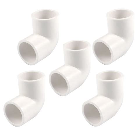 UXCELL 5 Pieces 20Mm Dia 90 Angle Degree Elbow Pvc Pipe Fittings ...