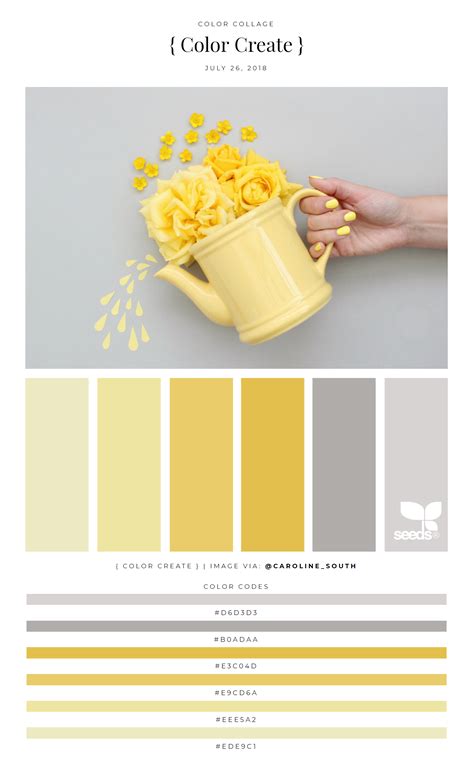 Yellow & Gray | Color palette yellow, Yellow colour scheme, Grey color palette