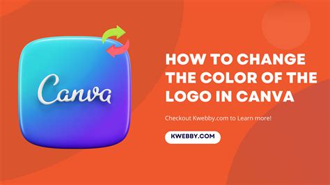 How To Change The Color Of The Logo In Canva (Or Any Image) | Kwebby