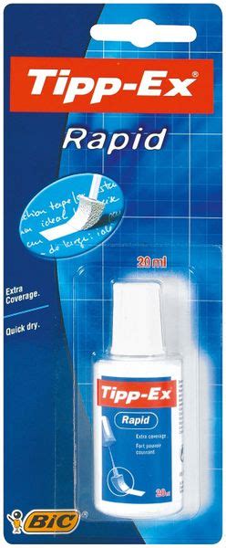 Tipp-Ex Rapid Correction Fluid 20ml , Pack of 1 - Wedge foam applicator | Shop Today. Get it ...