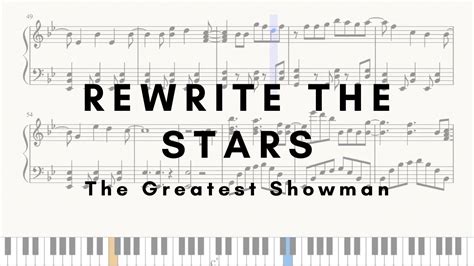 Rewrite The Stars - Piano (SHEETS) - YouTube