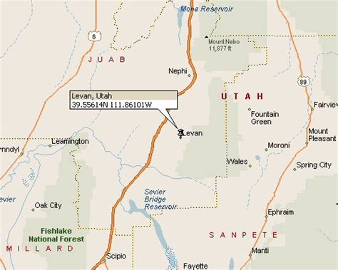 Levan, Utah Map 1