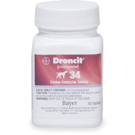 Droncit 34 mg Tapeworm Control for Dogs – Single Tablet