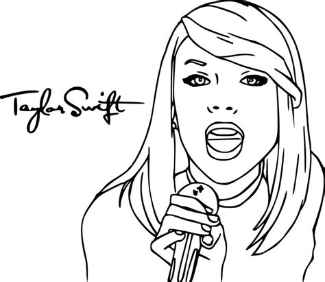 Taylor Swift Coloring Pages . Print for Free | WONDER DAY — Coloring ...