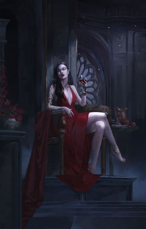 ArtStation - Vampire Queen, Lea Bichlmaier | Vampire art, Fantasy art women, Vampire