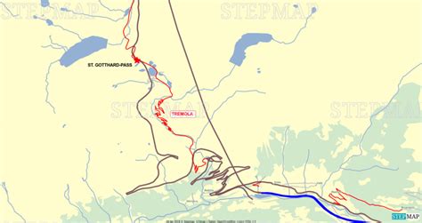 StepMap - ST Gotthard-Pass - Landkarte für Schweiz