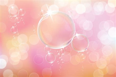 Bubbles soap on pink background. 538623 Vector Art at Vecteezy