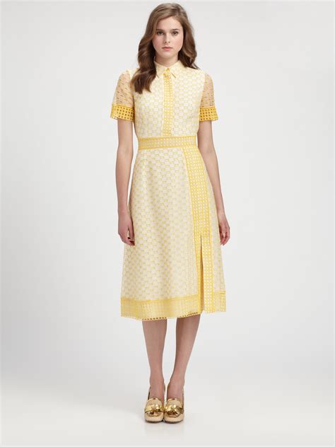 Lyst - Tory Burch Isidor Dress in Yellow