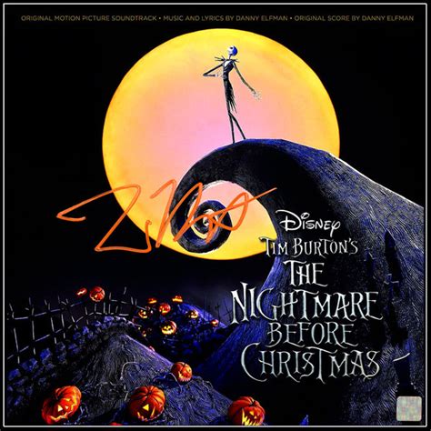 The Nightmare Before Christmas Soundtrack Gold LP Limited Signature Ed - RARE-T