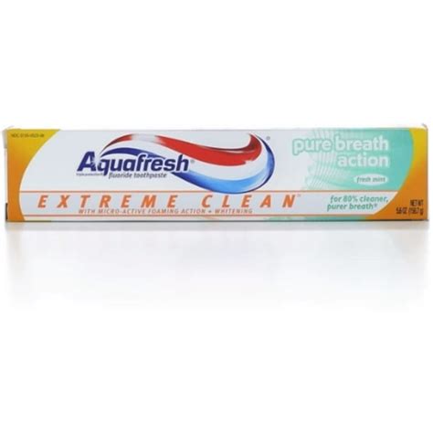 Aquafresh Extreme Clean Pure Breath Action Fluoride Toothpaste, Extreme ...