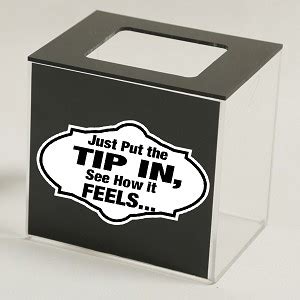 Professional tip jars and tip boxes sold here