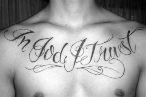 20 In God We Trust Tattoo Designs For Men - Motto Ink Ideas