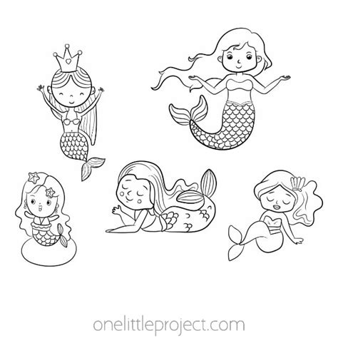 Baby Mermaid Coloring Pages