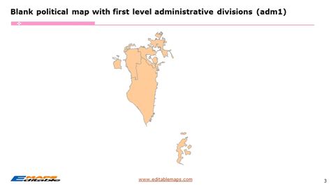 Bahrain Map with 4 Governorates - Editable PowerPoint Maps