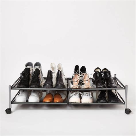 Expandable 2 Tier Shoe Rack on Wheels – Dormify