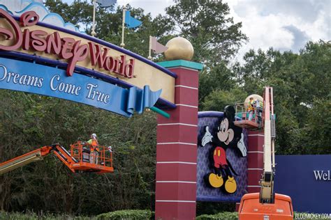 Work Begins on Walt Disney World Entrance Sign Reimagining for 50th ...