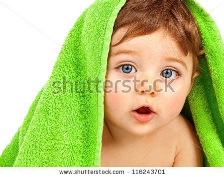 Cute baby boy covered with green towel by Anna Omelchenko, via ShutterStock Unusual Baby Girl ...