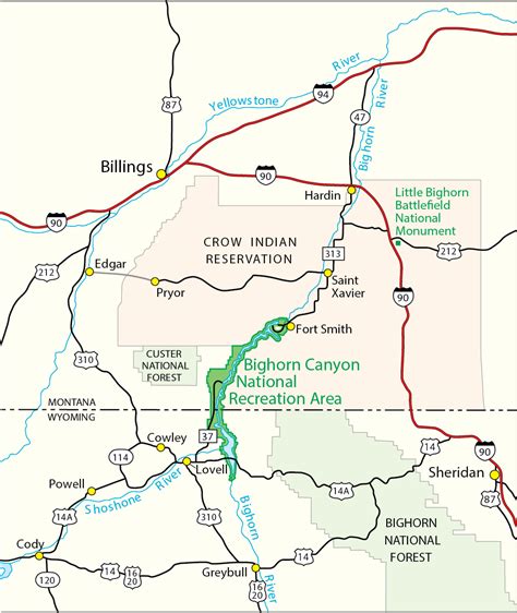 National parks trip, Area map, Map