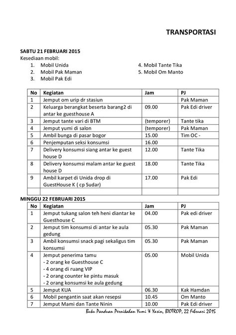 rundown-acara-pernikahan | Acara, Wedding planner book, Akad nikah