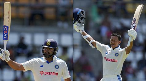 Yashasvi Jaiswal scores maiden Test century, Rohit Sharma gets 10th ton ...