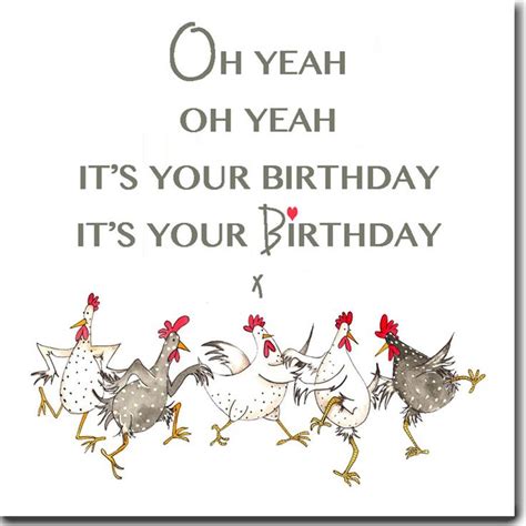 Chicken Birthday Card Oh Yeah Oh Yeah Greeting Card Funny | Etsy | Happy birthday chicken, Happy ...