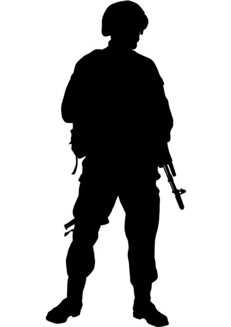 American Military Soldier Silhouette Wall Decal - WallMonkeys.com