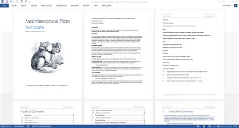 Maintenance Plan Template, Checklist, Log (MS Word/Excel) – Templates, Forms, Checklists for MS ...