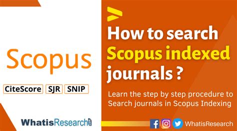 How to search Scopus indexed journals - WhatisResearch