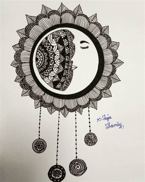 Moon mandala art