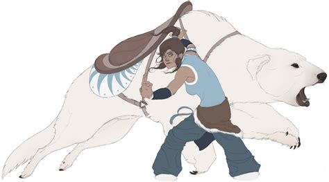 Korra and Naga by Katweet on DeviantArt