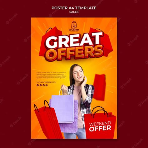 Premium PSD | Sale poster template design