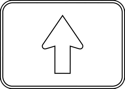 Straight Arrow Auxiliary, Outline | ClipArt ETC