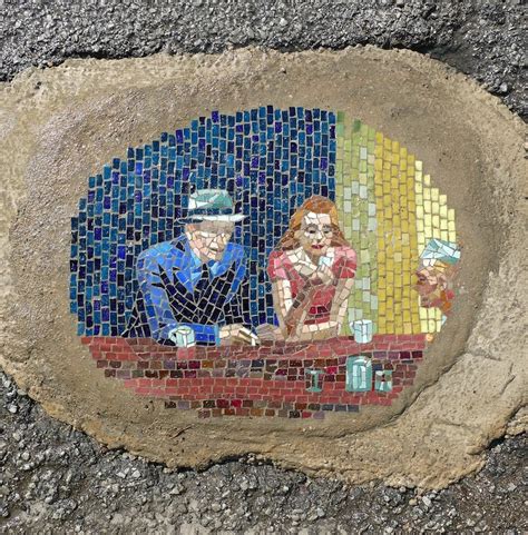 Street Artist Fills Unsightly Potholes With Incredible Mosaics of ...