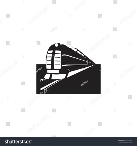 Train Icon Black Logo White Background Stock Vector (Royalty Free ...