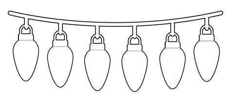 Christmas Light Bulb Outline