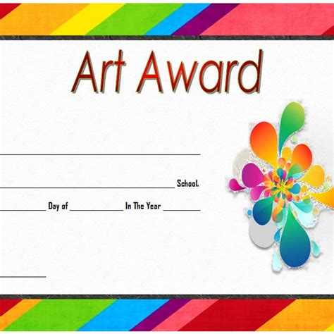 Free Printable Art Award Certificate Template | Images and Photos finder