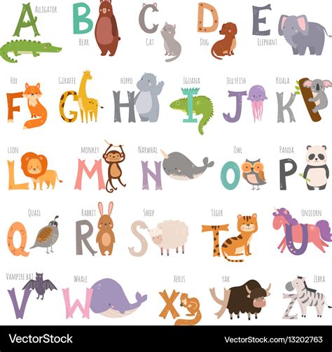 Alphabet Letters Animals