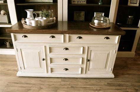 Farmhouse White Buffet/Credenza/Server | White buffet, Kitchen dining room, Buffet