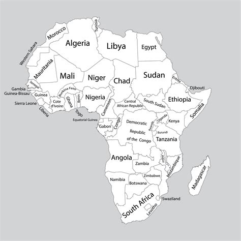 Blank Political Map Of Africa 2022