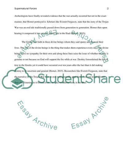 Supernatural Forces Essay Example | Topics and Well Written Essays ...