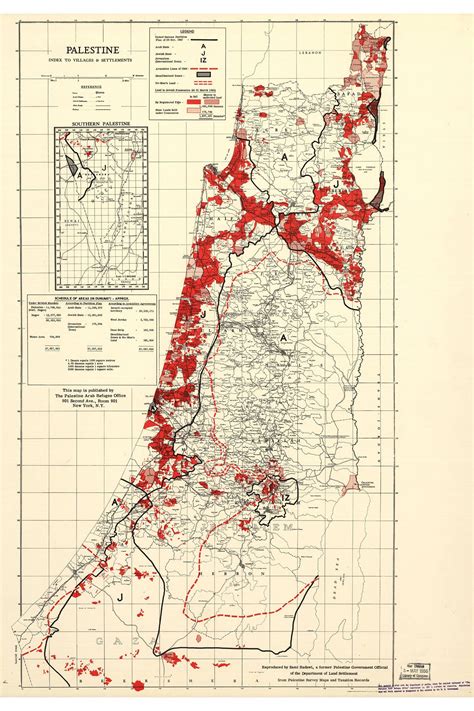 Map of Palestine Index to Villages & Settlements Antique - Etsy ...